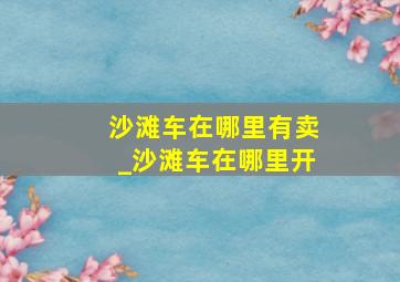 沙滩车在哪里有卖_沙滩车在哪里开