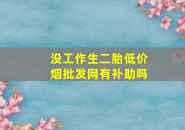 没工作生二胎(低价烟批发网)有补助吗