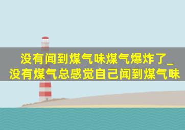 没有闻到煤气味煤气爆炸了_没有煤气总感觉自己闻到煤气味