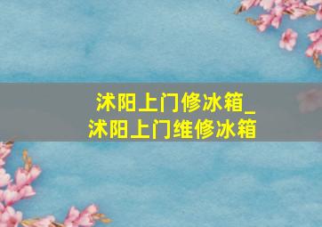 沭阳上门修冰箱_沭阳上门维修冰箱