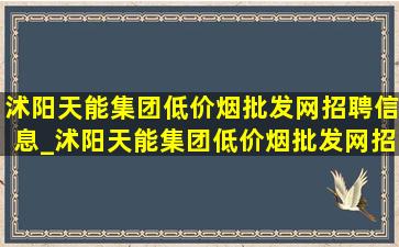 沭阳天能集团(低价烟批发网)招聘信息_沭阳天能集团(低价烟批发网)招聘