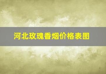 河北玫瑰香烟价格表图