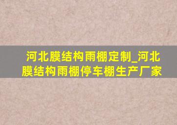 河北膜结构雨棚定制_河北膜结构雨棚停车棚生产厂家