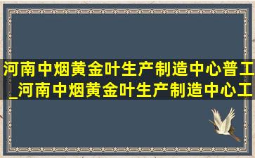 河南中烟黄金叶生产制造中心普工_河南中烟黄金叶生产制造中心工作