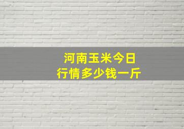 河南玉米今日行情多少钱一斤