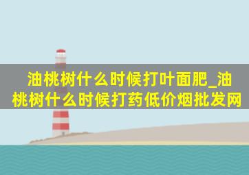 油桃树什么时候打叶面肥_油桃树什么时候打药(低价烟批发网)