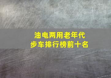 油电两用老年代步车排行榜前十名