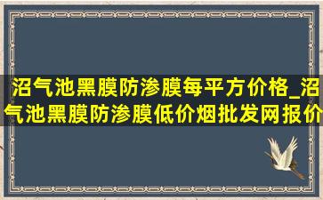 沼气池黑膜防渗膜每平方价格_沼气池黑膜防渗膜(低价烟批发网)报价