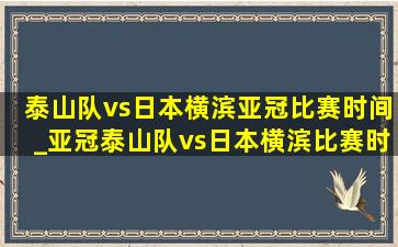 泰山队vs日本横滨亚冠比赛时间_亚冠泰山队vs日本横滨比赛时间