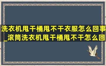 洗衣机甩干桶甩不干衣服怎么回事_滚筒洗衣机甩干桶甩不干怎么回事