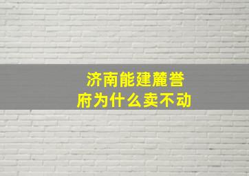 济南能建麓誉府为什么卖不动