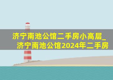 济宁南池公馆二手房小高层_济宁南池公馆2024年二手房