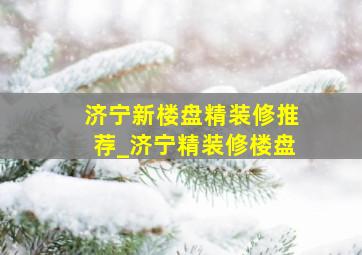 济宁新楼盘精装修推荐_济宁精装修楼盘