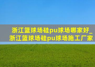 浙江篮球场硅pu球场哪家好_浙江篮球场硅pu球场施工厂家