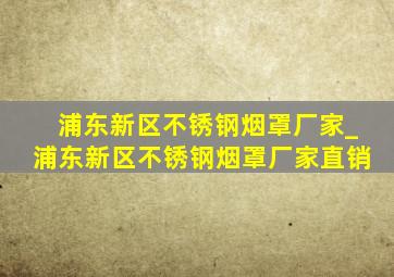 浦东新区不锈钢烟罩厂家_浦东新区不锈钢烟罩厂家直销