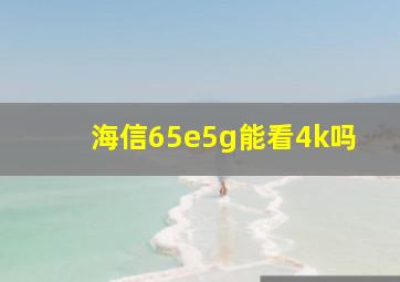 海信65e5g能看4k吗