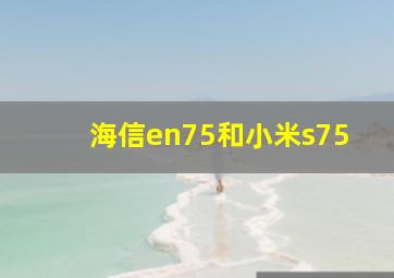 海信en75和小米s75