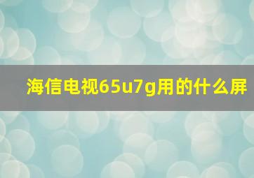 海信电视65u7g用的什么屏