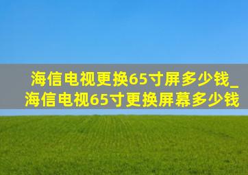 海信电视更换65寸屏多少钱_海信电视65寸更换屏幕多少钱