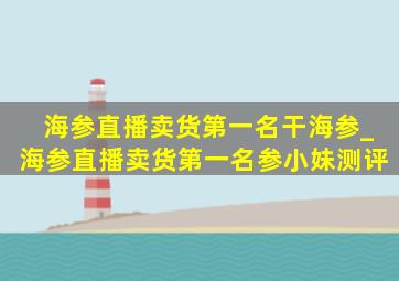 海参直播卖货第一名干海参_海参直播卖货第一名参小妹测评