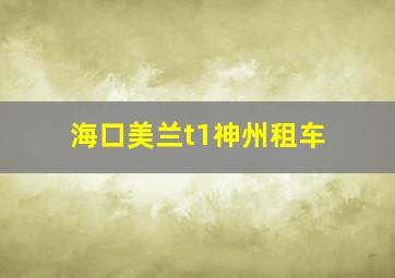 海口美兰t1神州租车