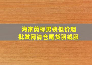 海家剪标男装(低价烟批发网)清仓尾货羽绒服