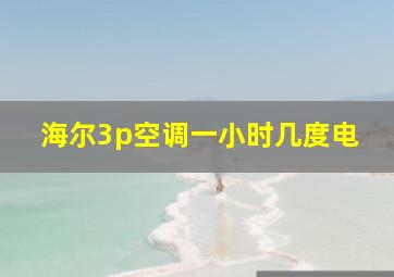 海尔3p空调一小时几度电