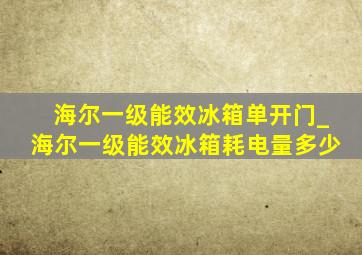 海尔一级能效冰箱单开门_海尔一级能效冰箱耗电量多少