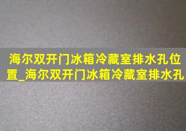 海尔双开门冰箱冷藏室排水孔位置_海尔双开门冰箱冷藏室排水孔