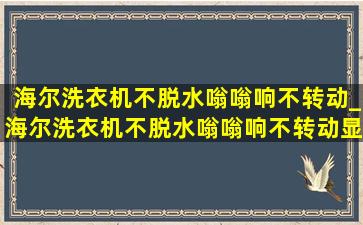 海尔洗衣机不脱水嗡嗡响不转动_海尔洗衣机不脱水嗡嗡响不转动显示e1