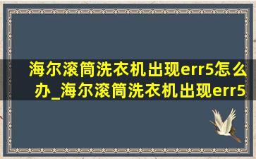 海尔滚筒洗衣机出现err5怎么办_海尔滚筒洗衣机出现err5怎么回事