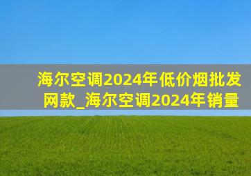 海尔空调2024年(低价烟批发网)款_海尔空调2024年销量