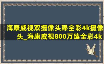 海康威视双摄像头臻全彩4k摄像头_海康威视800万臻全彩4k摄像头