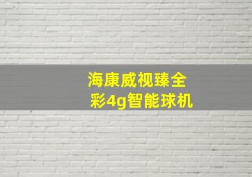 海康威视臻全彩4g智能球机