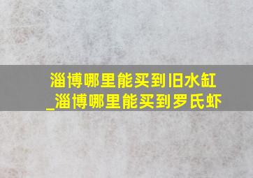 淄博哪里能买到旧水缸_淄博哪里能买到罗氏虾