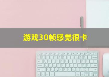 游戏30帧感觉很卡