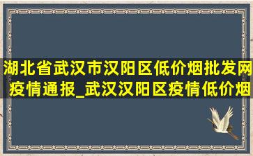 湖北省武汉市汉阳区(低价烟批发网)疫情通报_武汉汉阳区疫情(低价烟批发网)通报