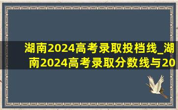 湖南2024高考录取投档线_湖南2024高考录取分数线与2023年比