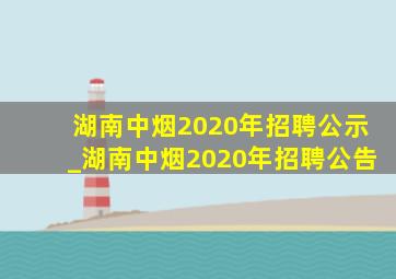 湖南中烟2020年招聘公示_湖南中烟2020年招聘公告