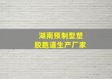 湖南预制型塑胶跑道生产厂家