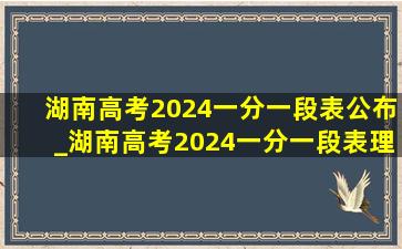 湖南高考2024一分一段表公布_湖南高考2024一分一段表理科