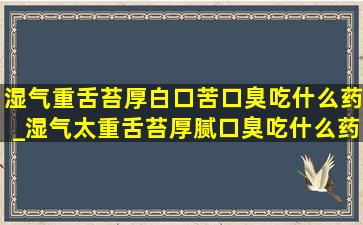 湿气重舌苔厚白口苦口臭吃什么药_湿气太重舌苔厚腻口臭吃什么药