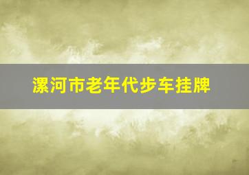 漯河市老年代步车挂牌