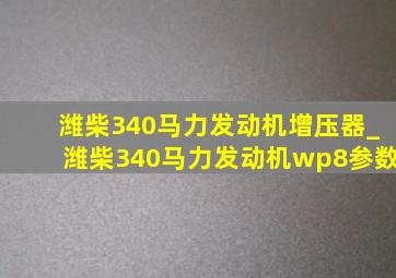 潍柴340马力发动机增压器_潍柴340马力发动机wp8参数