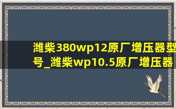 潍柴380wp12原厂增压器型号_潍柴wp10.5原厂增压器