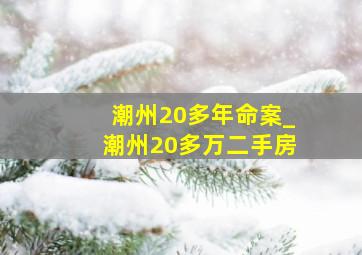 潮州20多年命案_潮州20多万二手房