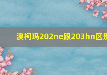 澳柯玛202ne跟203hn区别