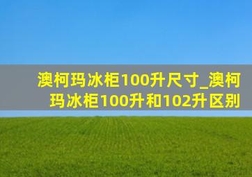 澳柯玛冰柜100升尺寸_澳柯玛冰柜100升和102升区别