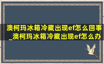 澳柯玛冰箱冷藏出现ef怎么回事_澳柯玛冰箱冷藏出现ef怎么办