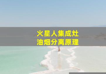 火星人集成灶油烟分离原理